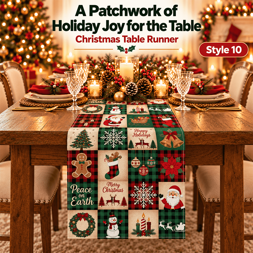 π Festive Christmas Table Runner β Waterproof & Stain-Resistant, Creating a Warm Holiday Table