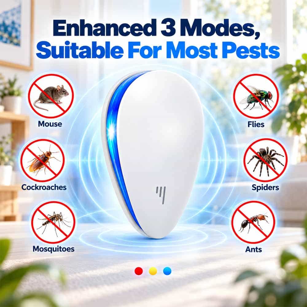 Ultrasonic Pest Repeller – Chemical-Free Home Protection for 40+ Pests
