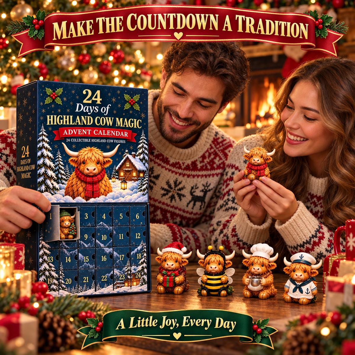 24 Days of Highland Cow Magic โ Christmas Advent Calendar