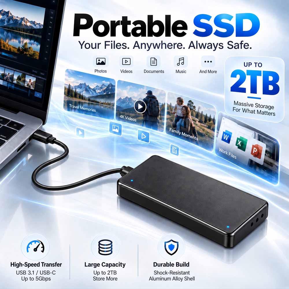 🏆 2026’s Most Popular Portable SSD — Premium Type-C Mini Storage | 500GB / 1TB / 2TB