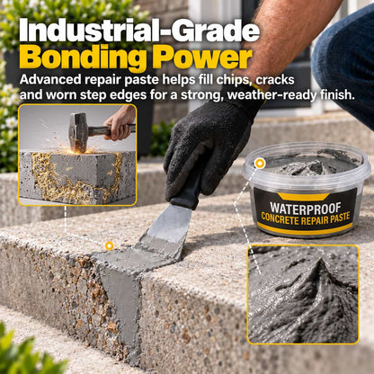Waterproof Concrete Wall, Floor & Step Repair Paste – For Cracks, Holes & Chips🛡️