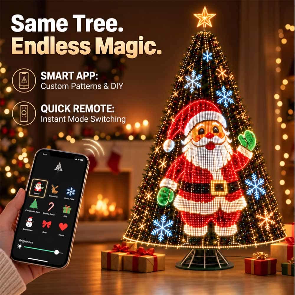 🎄Smart Animated Christmas Tree Lights — Make Your Christmas Tree Come Alive!🎅