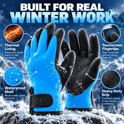 Fleece-Lined Waterproof Winter Gloves – Warm, Dry & Ready for Any Job!
