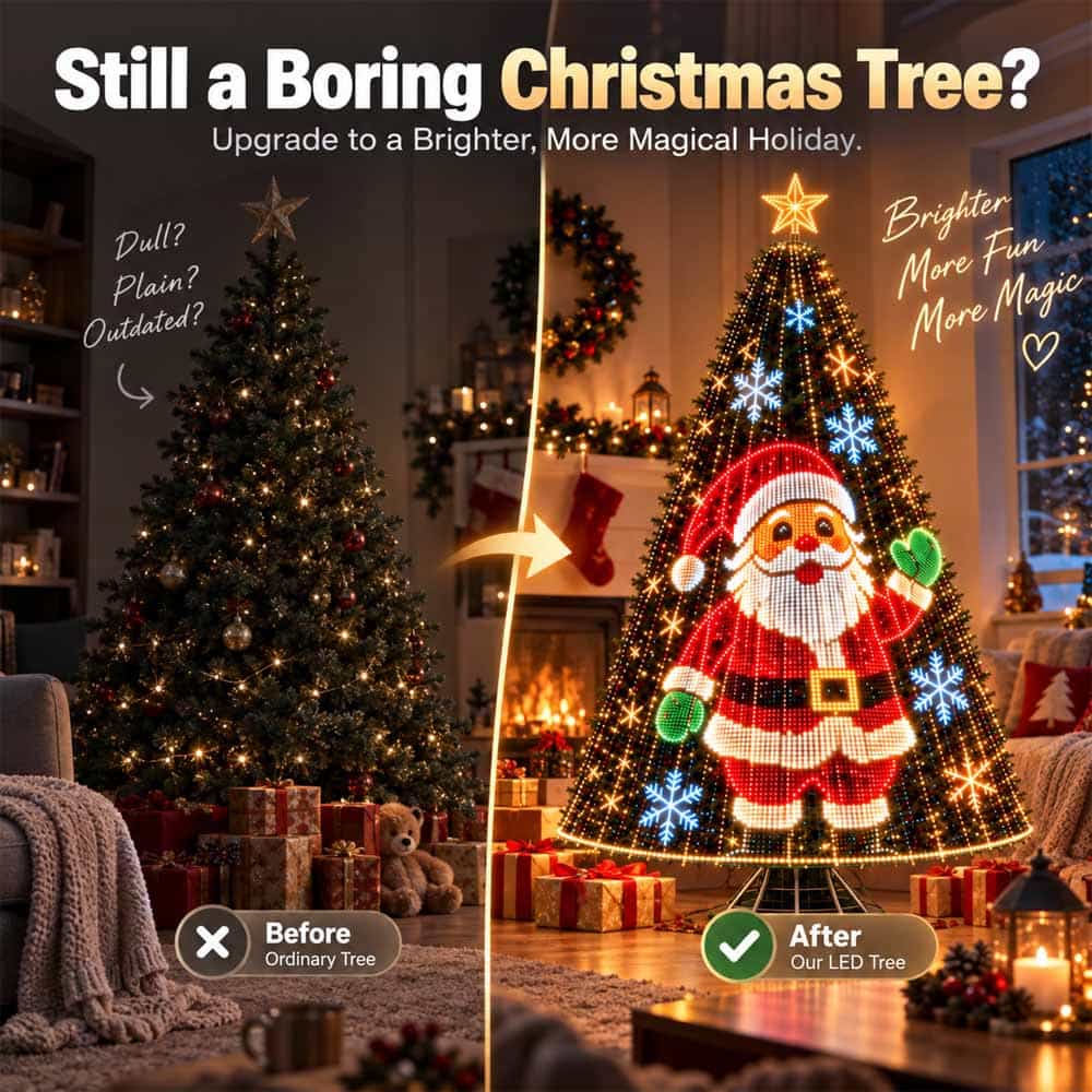🎄Smart Animated Christmas Tree Lights — Make Your Christmas Tree Come Alive!🎅