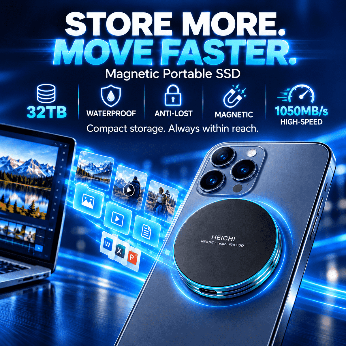 32TB Magnetic Portable SSD