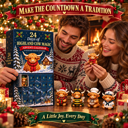24 Days of Highland Cow Magic – Christmas Advent Calendar