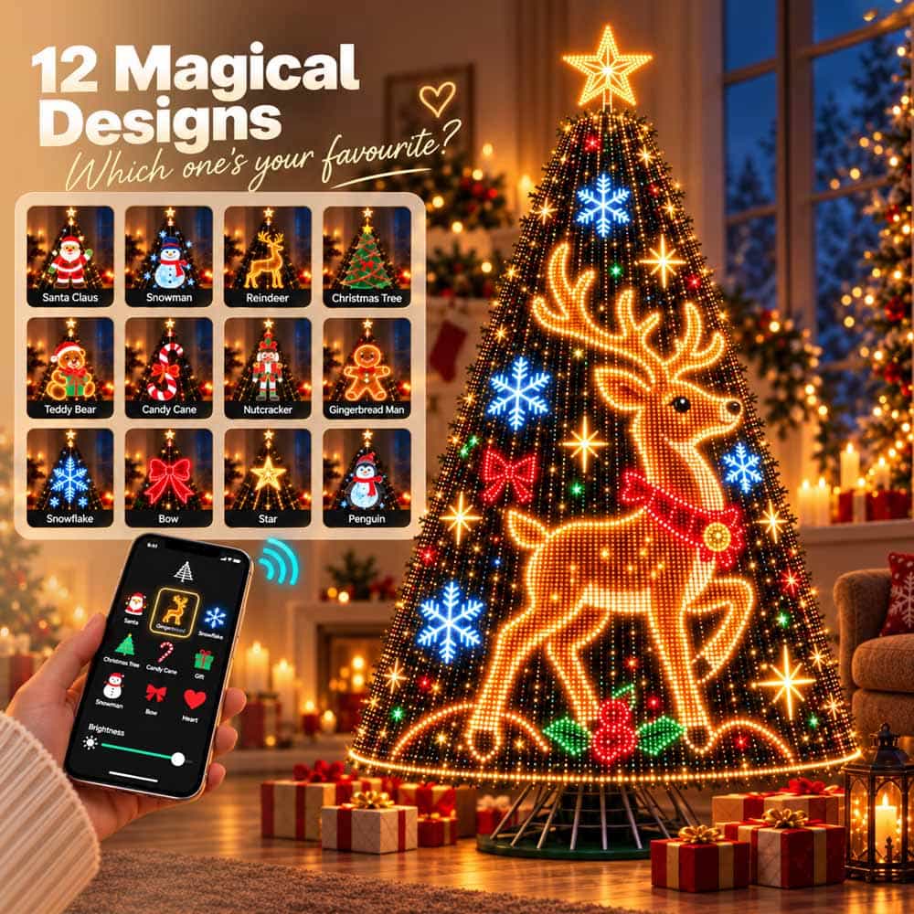 🎄Smart Animated Christmas Tree Lights — Make Your Christmas Tree Come Alive!🎅