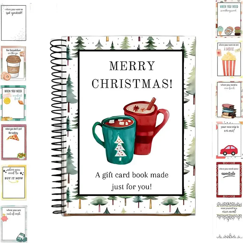 🔥 Last Day 50% OFF 🔥 Christmas Gift Card Book – 12 Gift Card Pages & Personal Message Holder