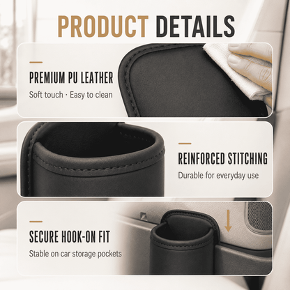 Car Cup Holder Storage Pouch — Stores Drinks, Bottles, Umbrellas & Essentials