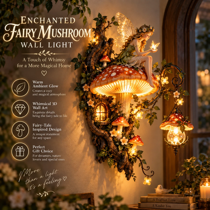 ✨ 50% OFF — Enchanted Mushroom Fairy Wall Light 🧚