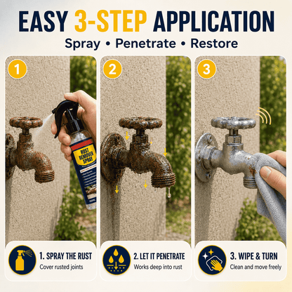 3-in-1 Rust Remover, Lubricant & Protective Spray + Free Towel