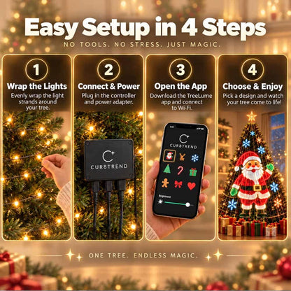 🎄Smart Animated Christmas Tree Lights — Make Your Christmas Tree Come Alive!🎅