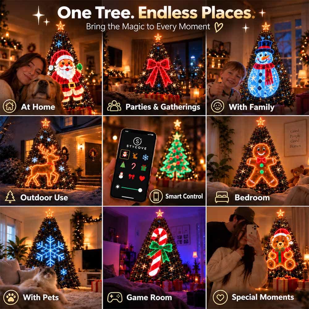 🎄Smart Animated Christmas Tree Lights — Make Your Christmas Tree Come Alive!🎅