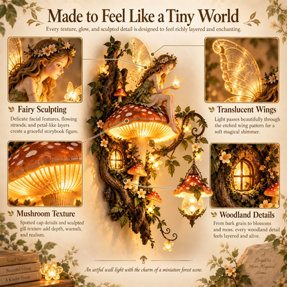 ✨ 50% OFF — Enchanted Mushroom Fairy Wall Light 🧚