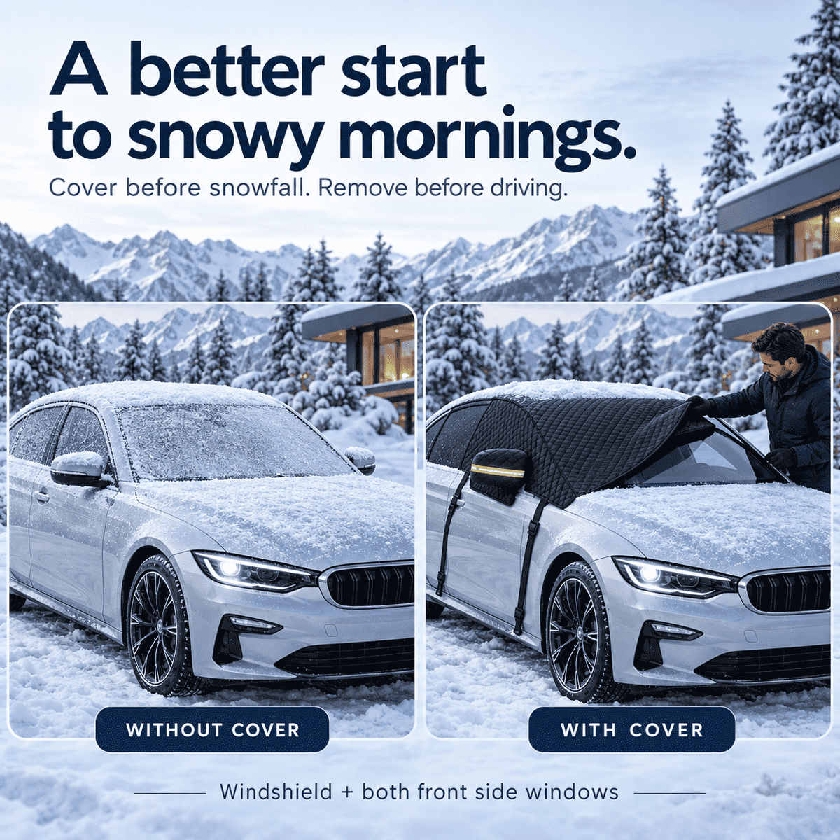 Magnetic Windshield Protector – Snow, Ice & All-Weather Car Cover❄️❄️