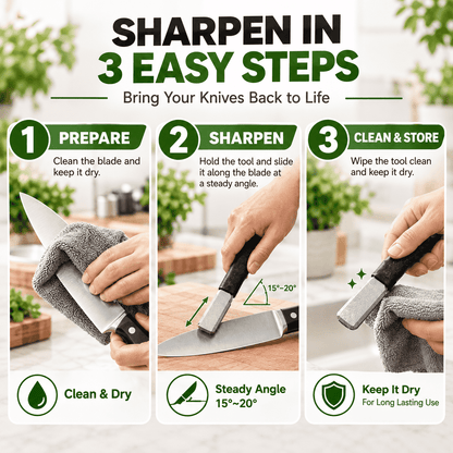 🔪 2026 Multi-Function Knife Sharpener – Restore Dull Blades Fast With 3-in-1 Sharpening System ✨