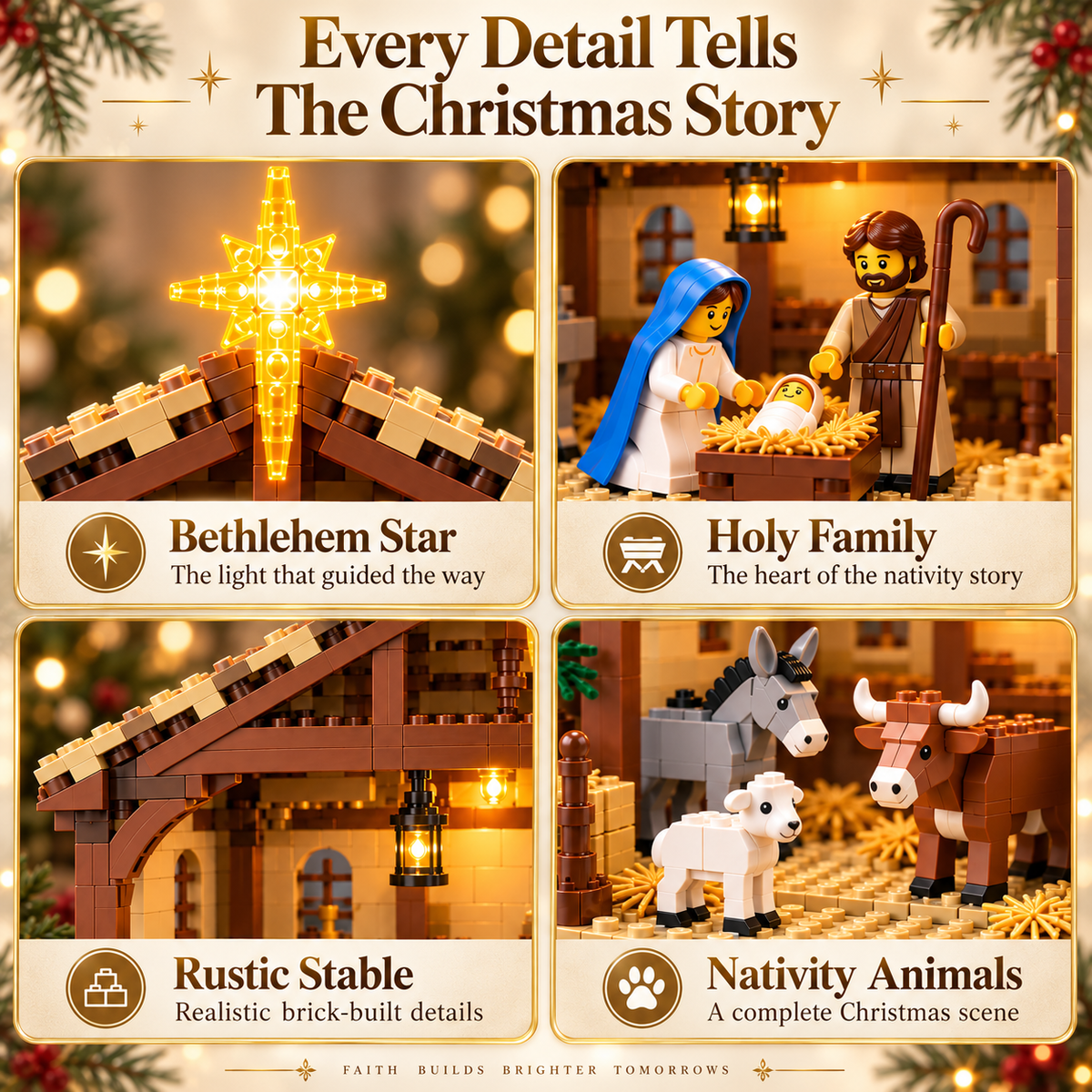 🔥Last Day 90% OFF🔥🌟The Nativity Story Building Block Set🎄