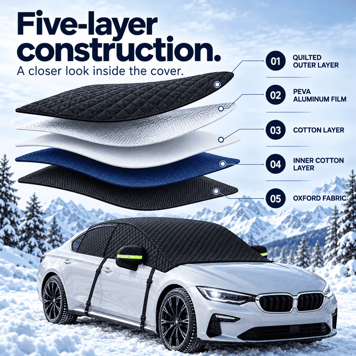 Magnetic Windshield Protector – Snow, Ice & All-Weather Car Cover❄️❄️