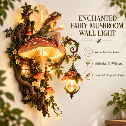 ✨ 50% OFF — Enchanted Mushroom Fairy Wall Light 🧚