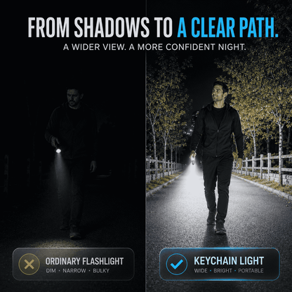 Sky-Reaching Beam Mini Keychain Flashlight – Ultra Bright Waterproof LED Pocket Light