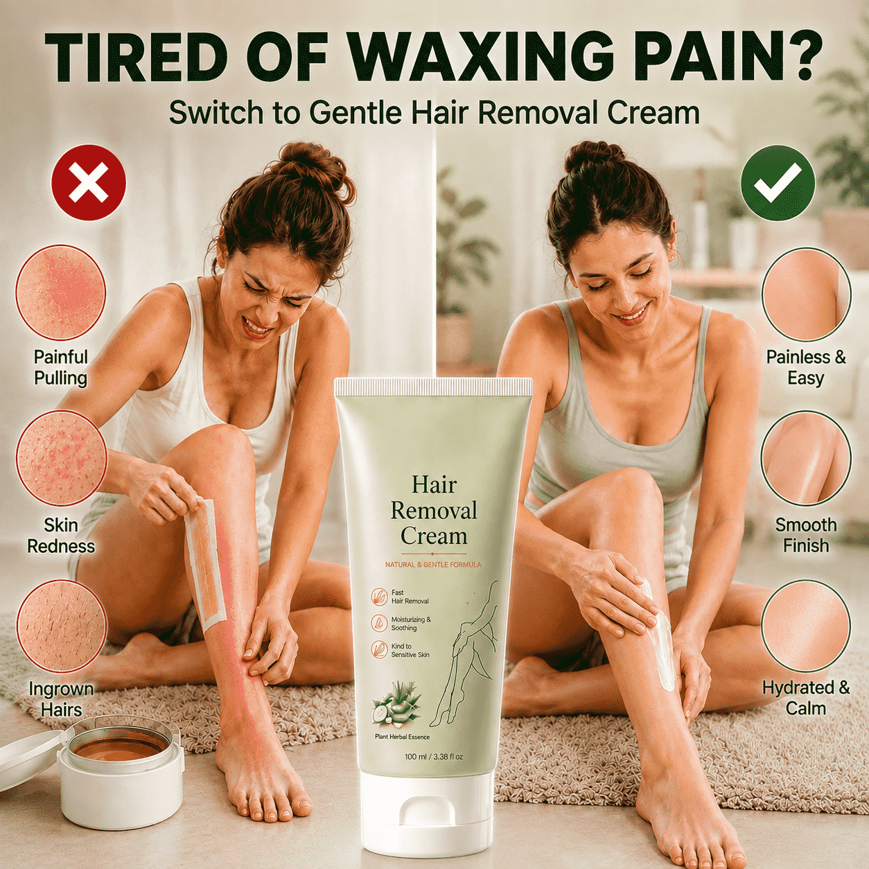 Gentle & Effective Hair Removal Cream – Smooth Skin Without Irritation
