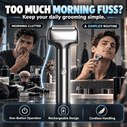 Men's Rechargeable Foil Electric Shaver – Efficient Close Shaving, Cordless Portable Wet & Dry Beard Razor for Daily Grooming ✨