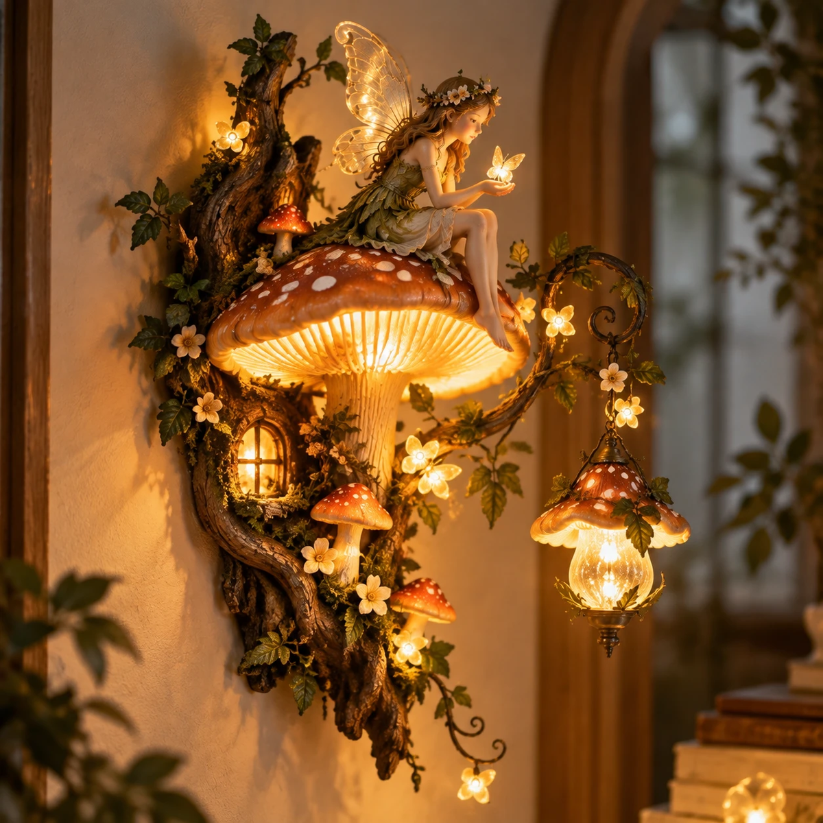 ✨ 50% OFF — Enchanted Mushroom Fairy Wall Light 🧚