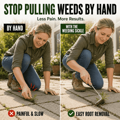 Stainless Steel Crevice Weeder — Hook. Pull. Gone. Right from the Root