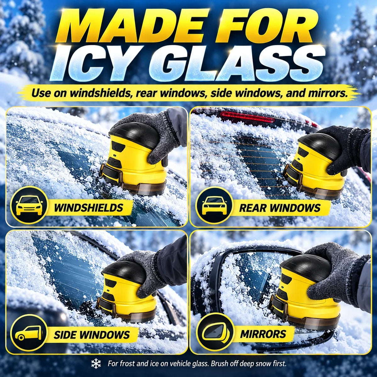 Cordless Electric Ice Scraper | Fast Ice Removal, Scratch-Safe Design❄️