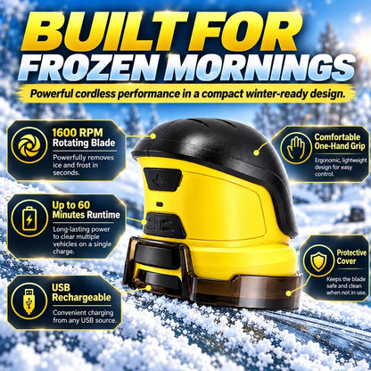 Cordless Electric Ice Scraper | Fast Ice Removal, Scratch-Safe Design❄️